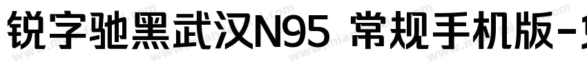 锐字驰黑武汉N95 常规手机版字体转换